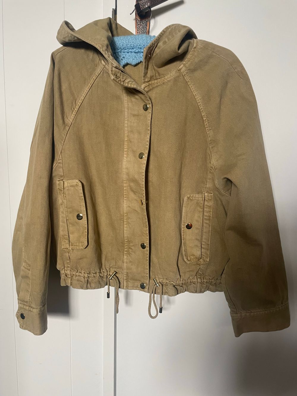 Zara Khaki Cropped Jacket