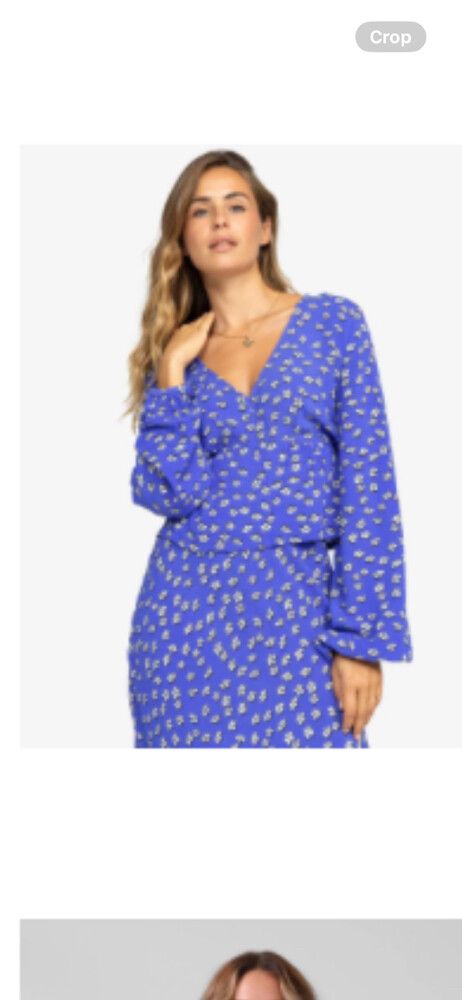 Roxy Blue Floral Top