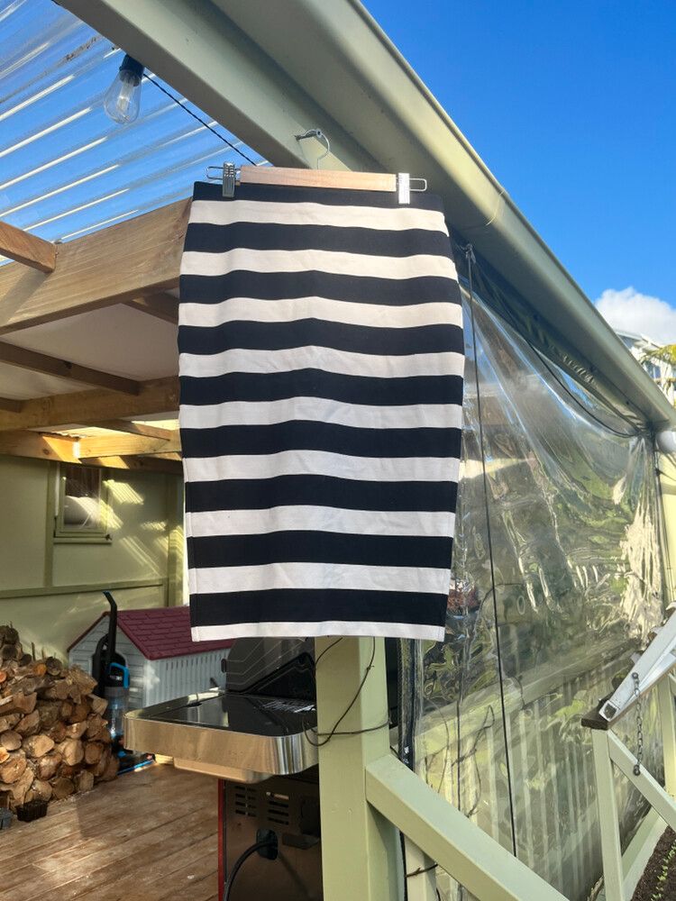 Witchery Black White Stripe Skirt