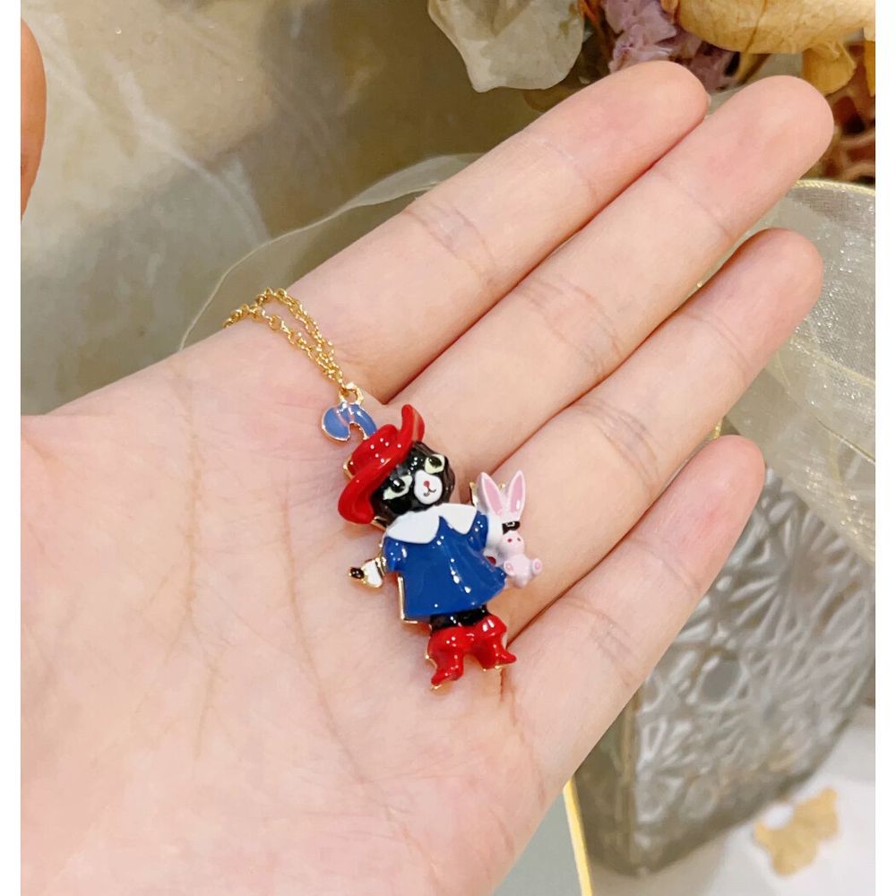 Enchanted Boots Kitten Necklace