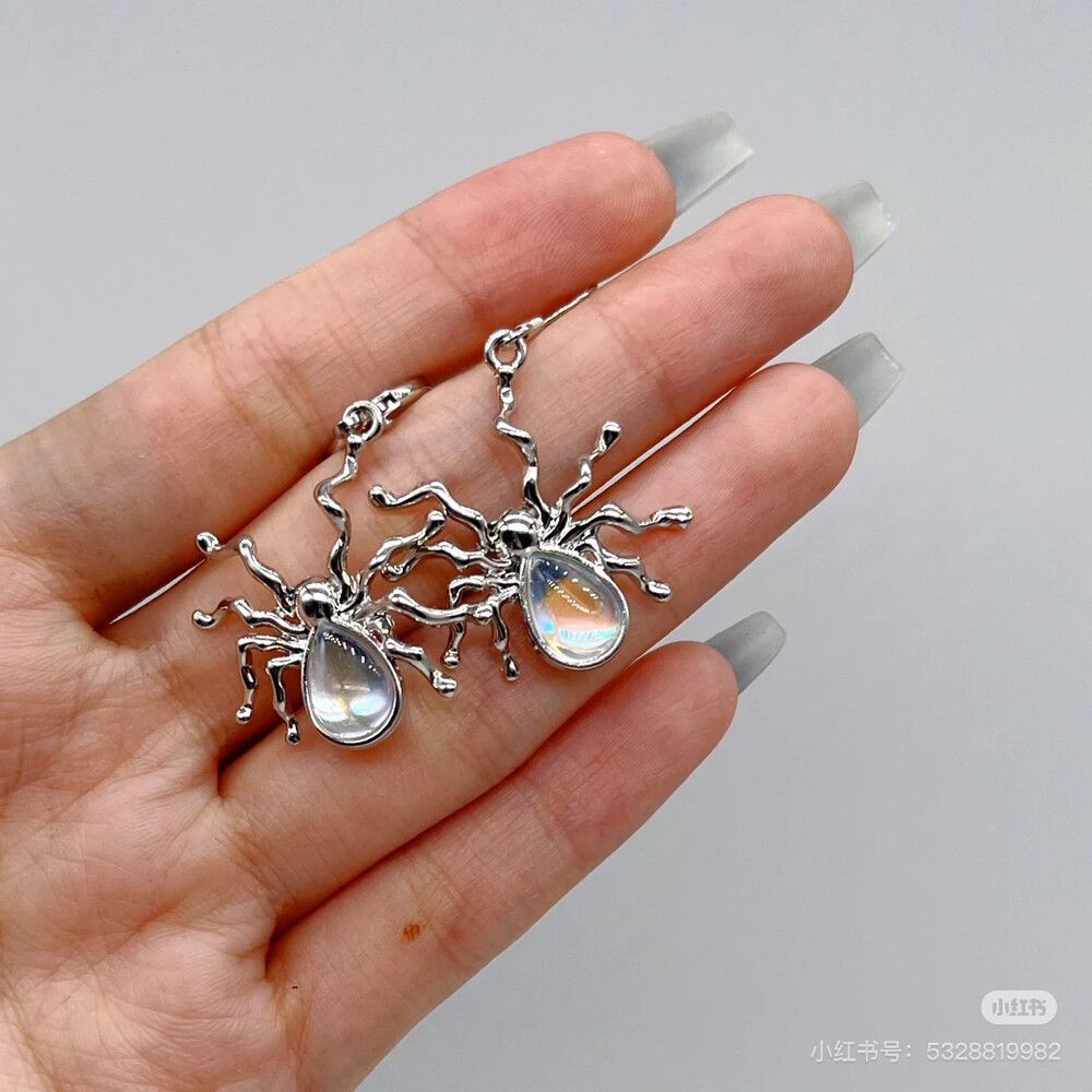 Aurora Color Little Spider Earrings