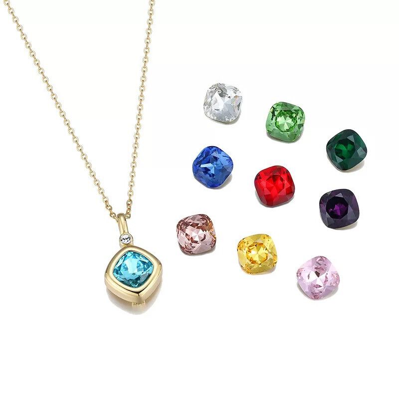 · Interchangeable Color Gemstone Necklace