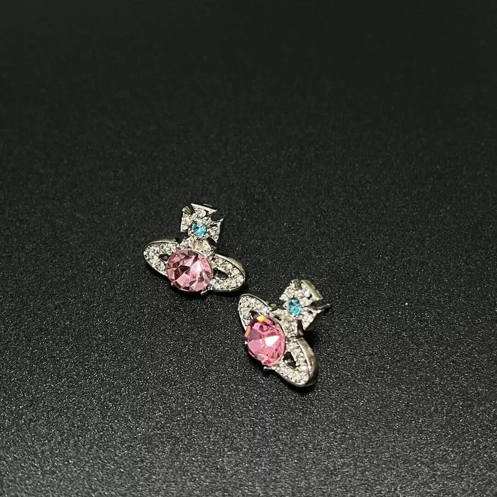 Vintage Pink Saturn Earrings