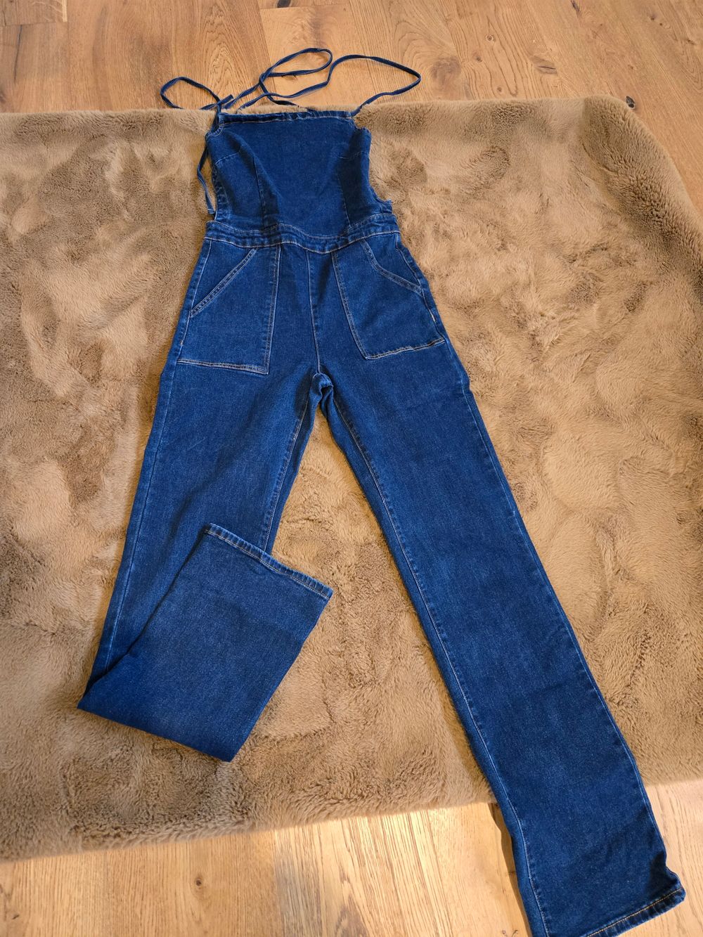 Superdown Blue Denim Jumpsuit