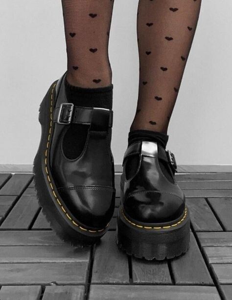 Dr. Martens Black Bethan Smooth Quad Shoes