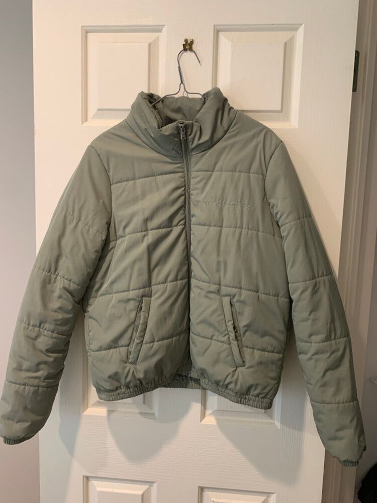 North Beach Green Puffer Jacket