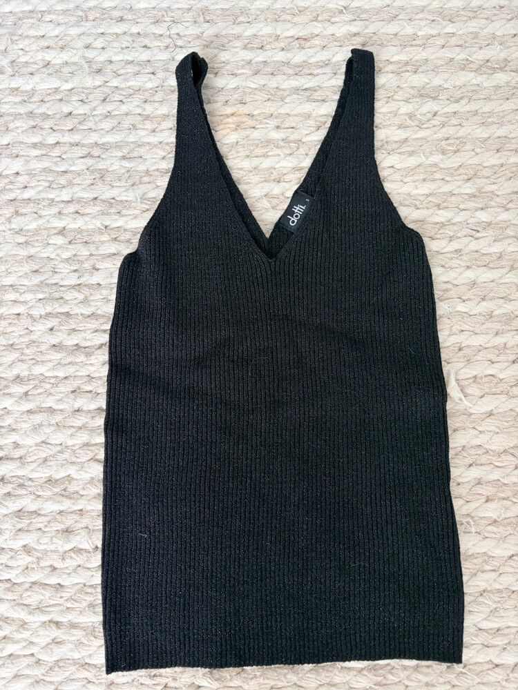 Dotti black sparkle tank NEW
