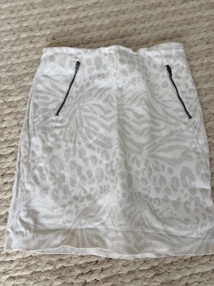 Kookai Beige Leopard Skirt