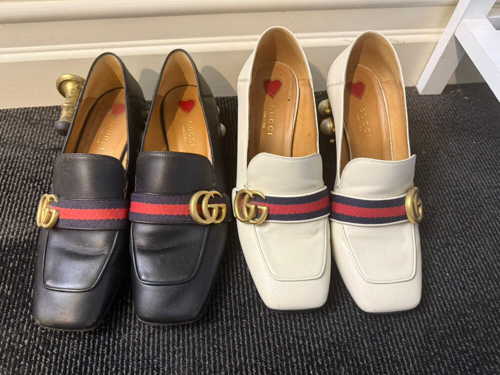 Gucci White Heels，size 39