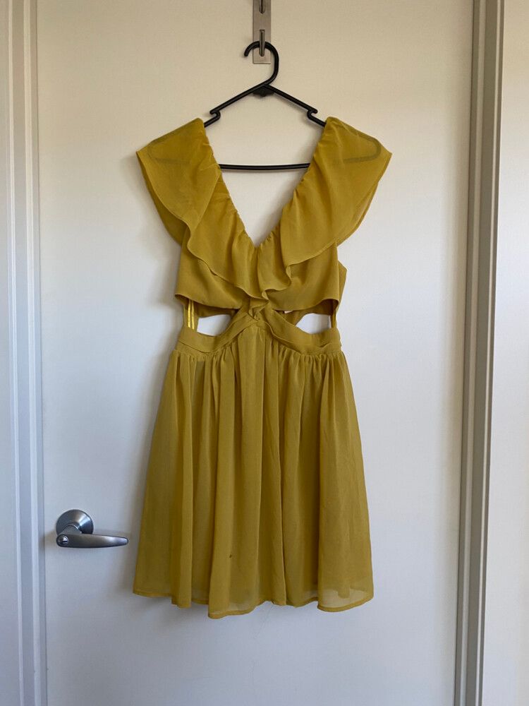 Mustard Mini Dress