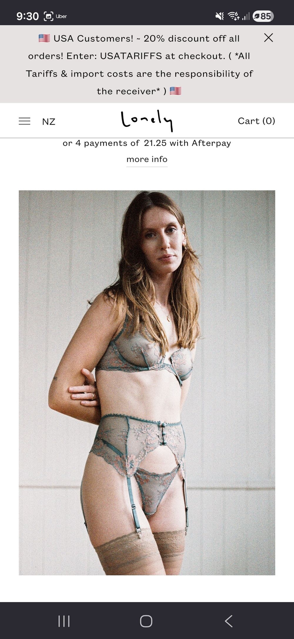 Lonely Lingerie Eden Underwire and Thing