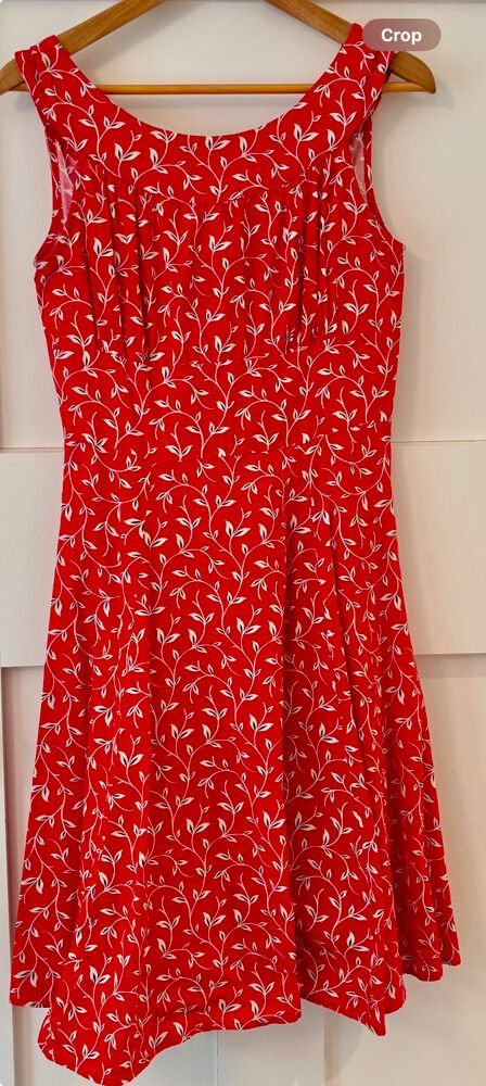 Red White Cotton Dress