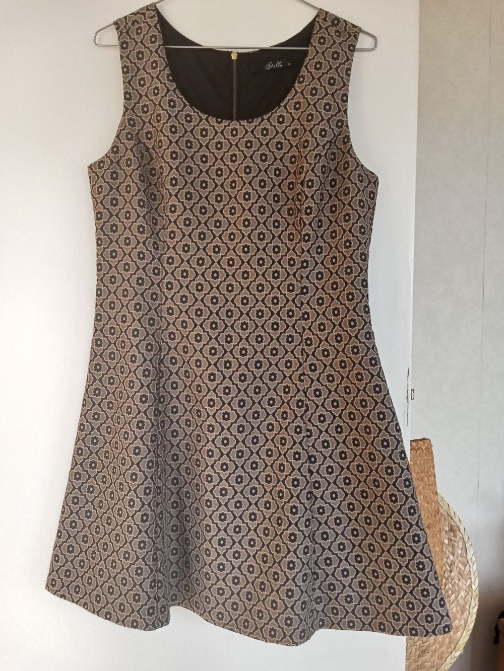 Stella Black Brown Patterned Dress