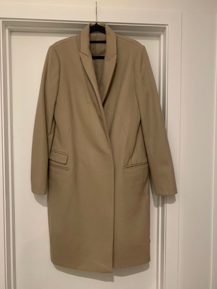 All Saints Tan Wool Coat