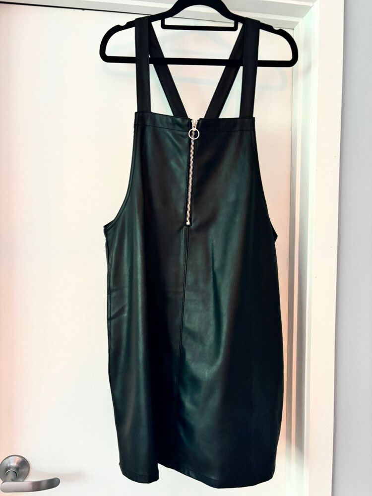 chinese dress ladies Miss Selfridge Lace Trim Faux Leather Croc Maxi Dress In Black main image 1