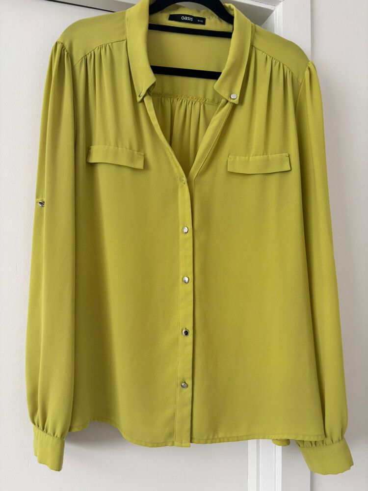 Oasis Lime Green Button-Up Shirt