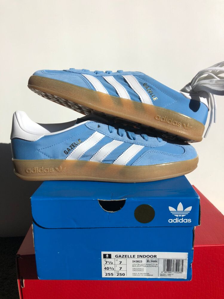 Adidas Gazelle Indoor “ Light Blue “ Size 9 Women / 7.5 Men