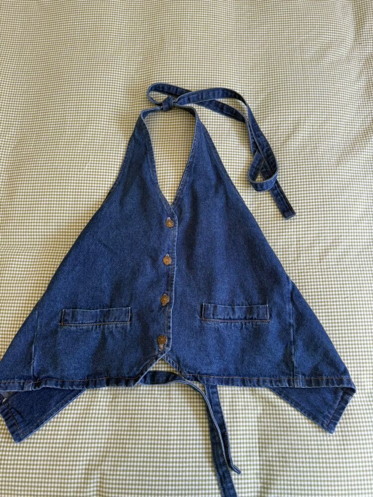 Lioness Denim Halter Top