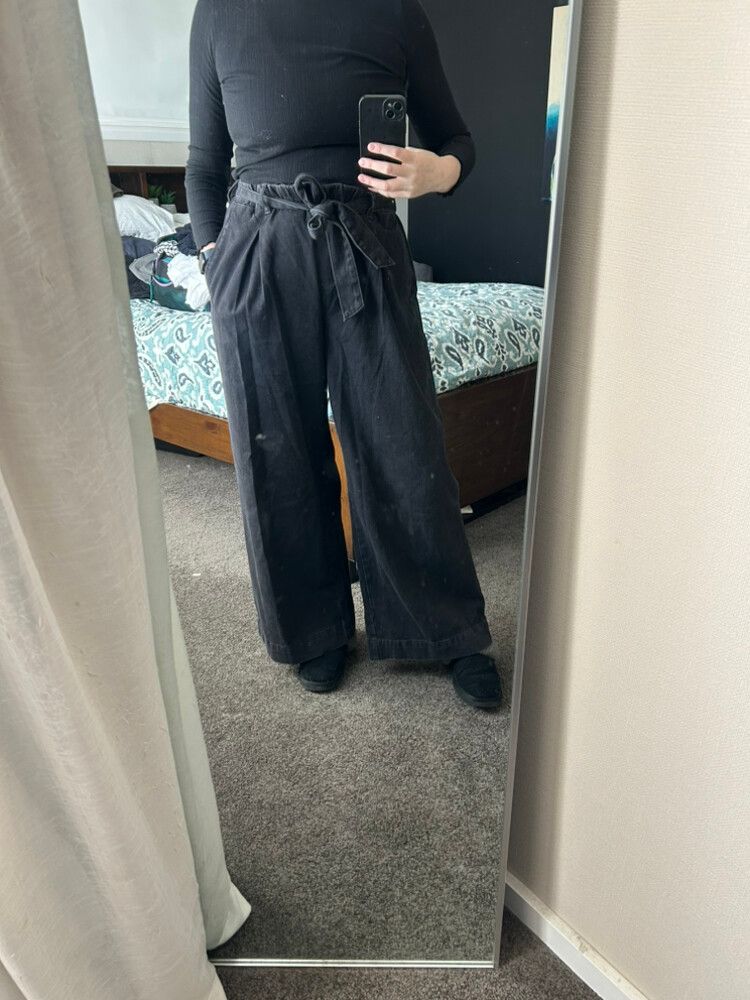 Max black wide leg jeans