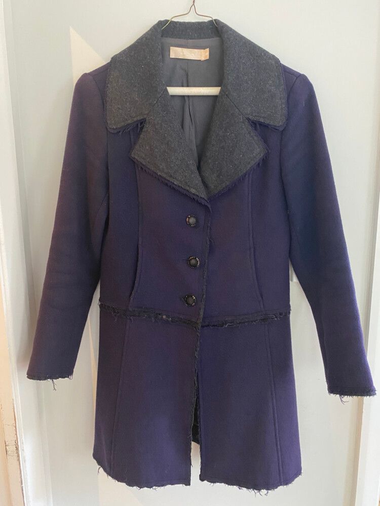 Ruby navy / purple wool coat sz 10