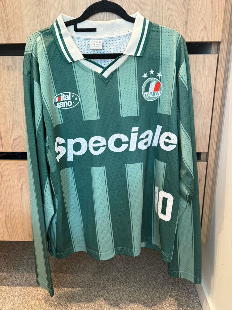 Italia - Green Long Sleeve Football mesh shirt
