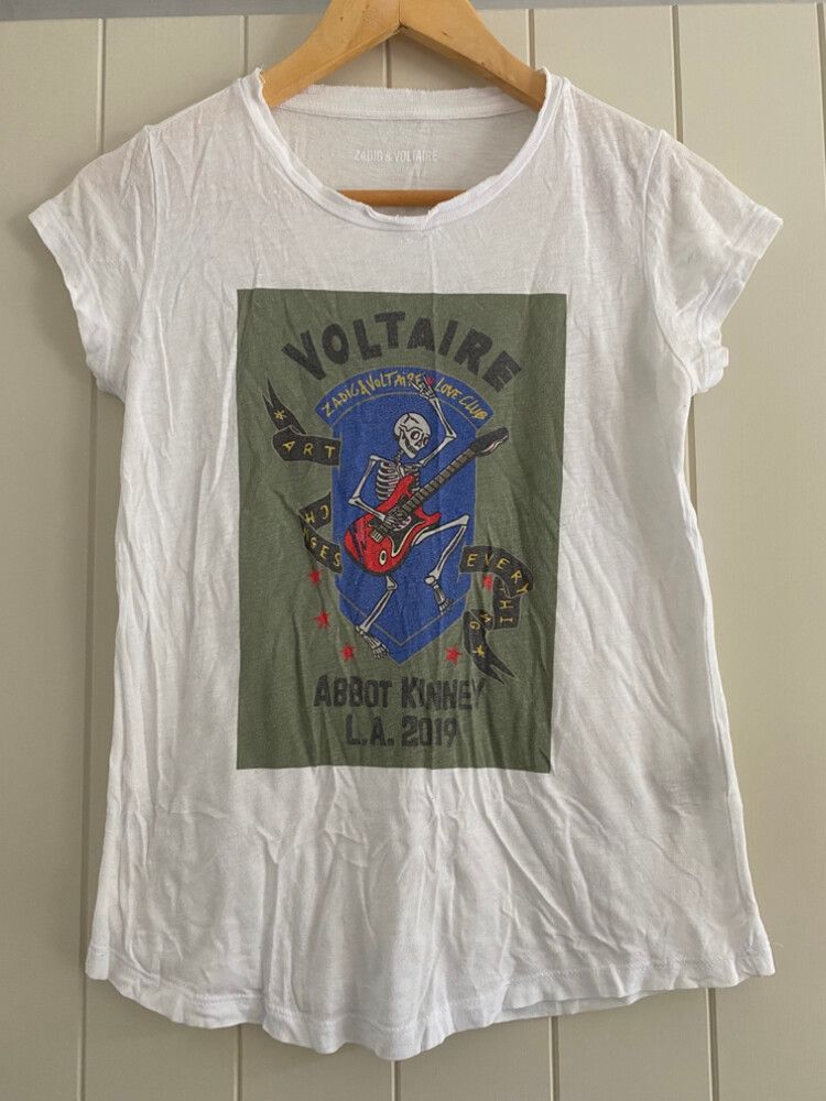 Zadig & Voltaire Skinny Skeleton Tee - Size Small
