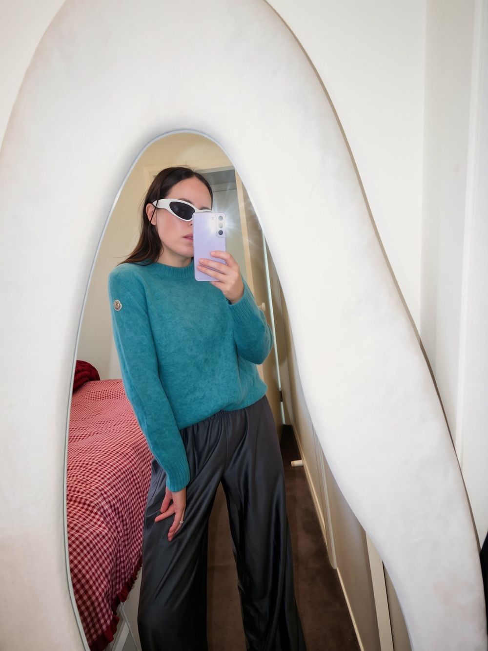 Moncler Teal Mohair Blend Sweater