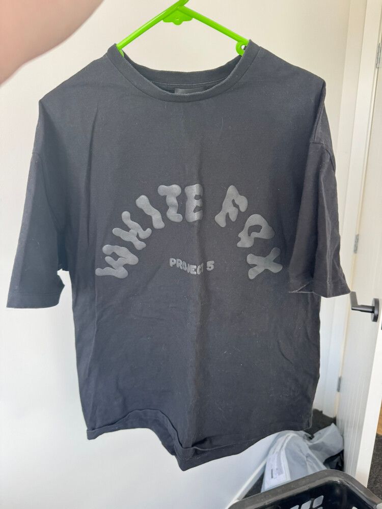 White Fox Black T-shirt