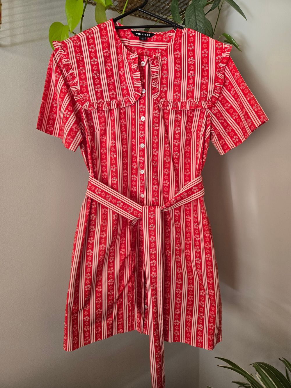 Whistles Red White Dress