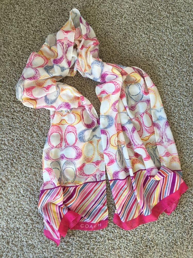 Coach Signature Scribble Print Scarf