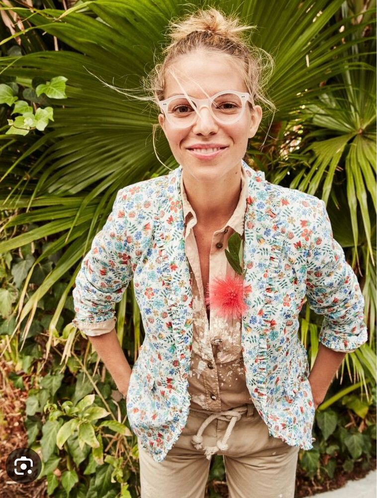J.Crew Liberty Floral Print Blazer with Ruffle Detail XS