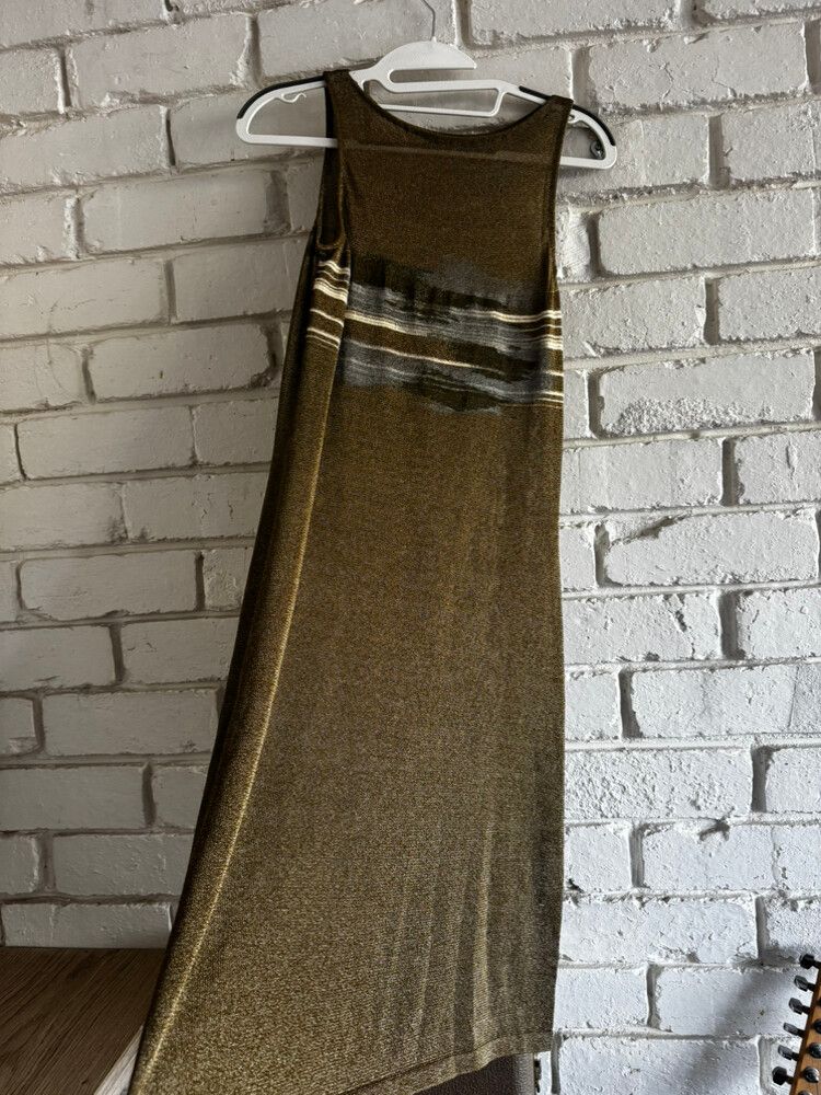 Anteprima Gold Knit Midi Dress