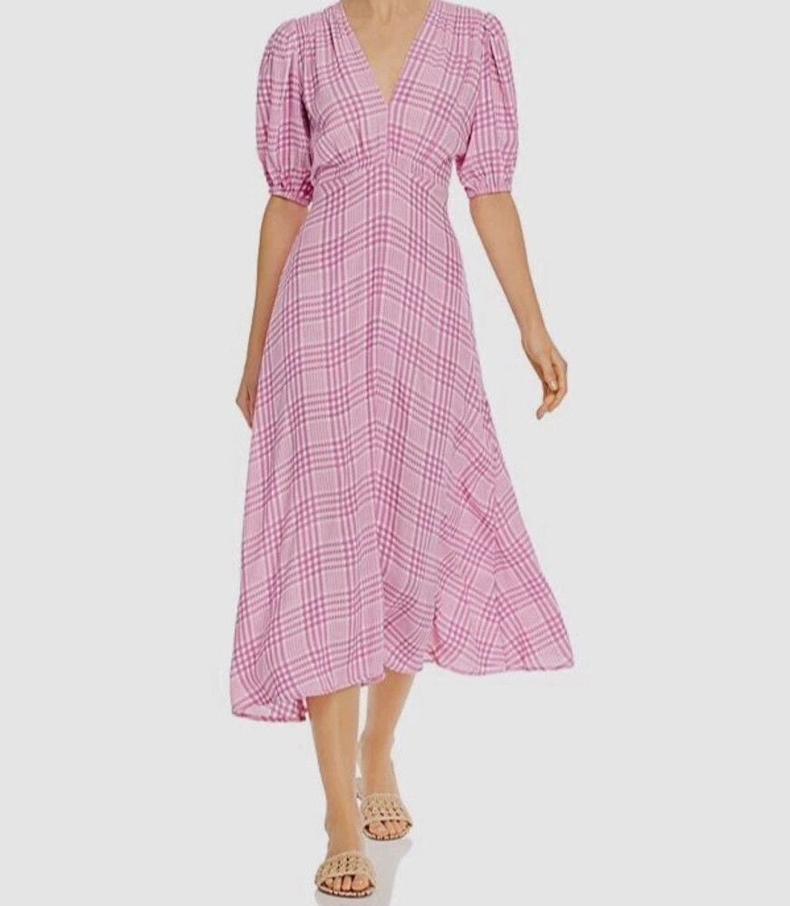 Faithfull The Brand Pink Check Dress