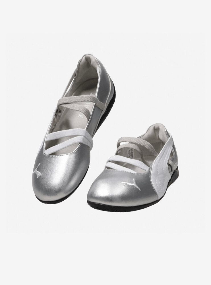 Puma Speedcat Silver Ballet Flats