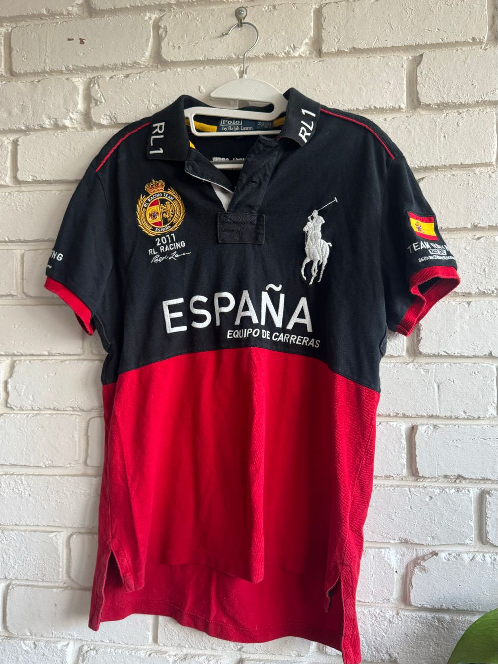 Polo by Ralph Lauren Black and Red Racing Polo