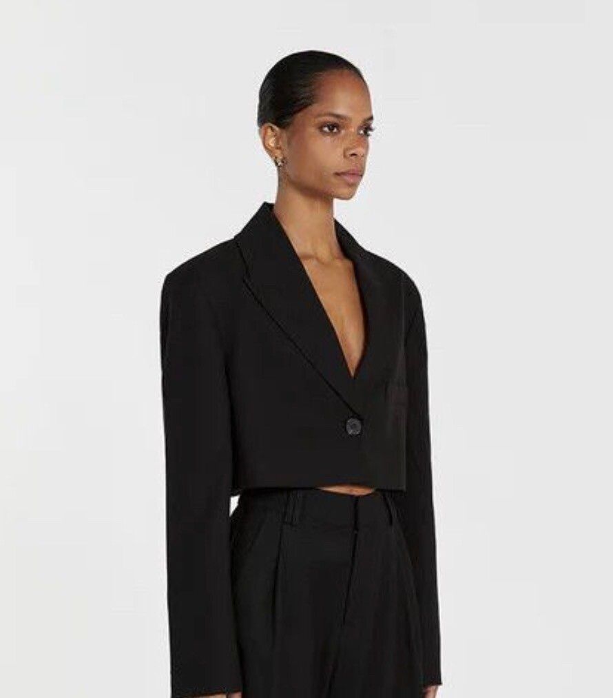 Dissh Freya black cropped blazer | size 12 | new with tags