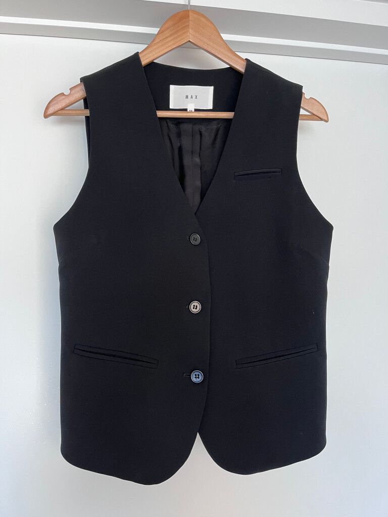 Max Black Waistcoast Size 8