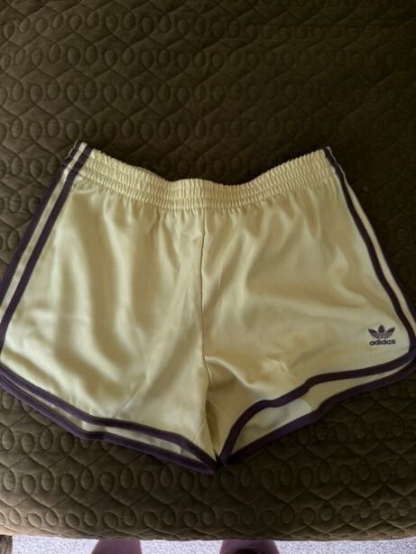 Adidas Originals, Lemon with Brown Trim Shorts