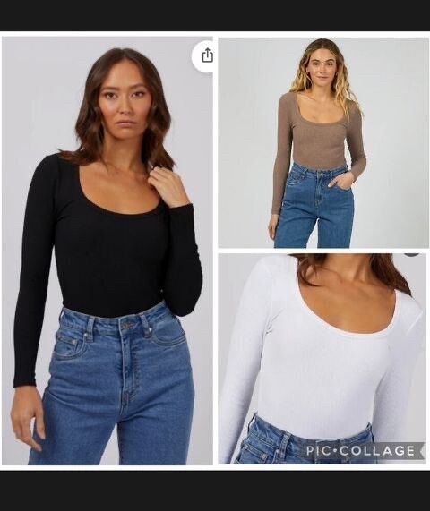 X3 Silent Theory basic scoop neck tops (size 14) NEW!
