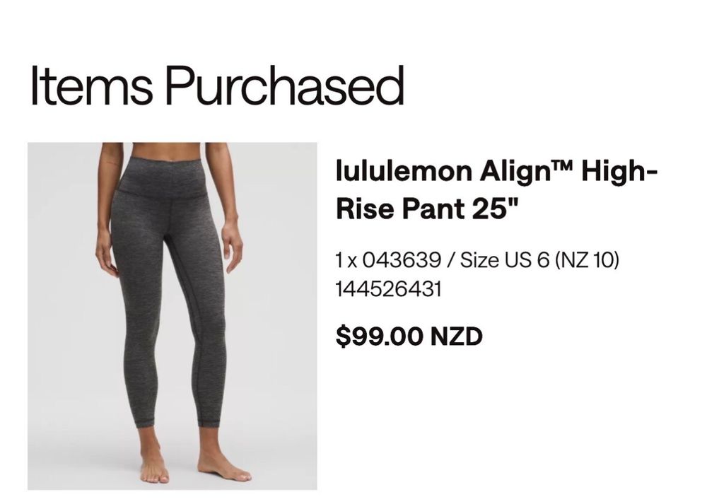 Lululemon Grey Align High-Rise Pant 25"