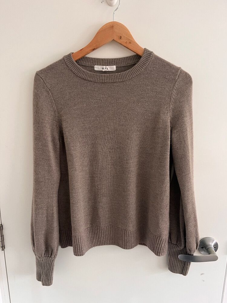 Max ZQ merino wool crew neck jumper in chia marle