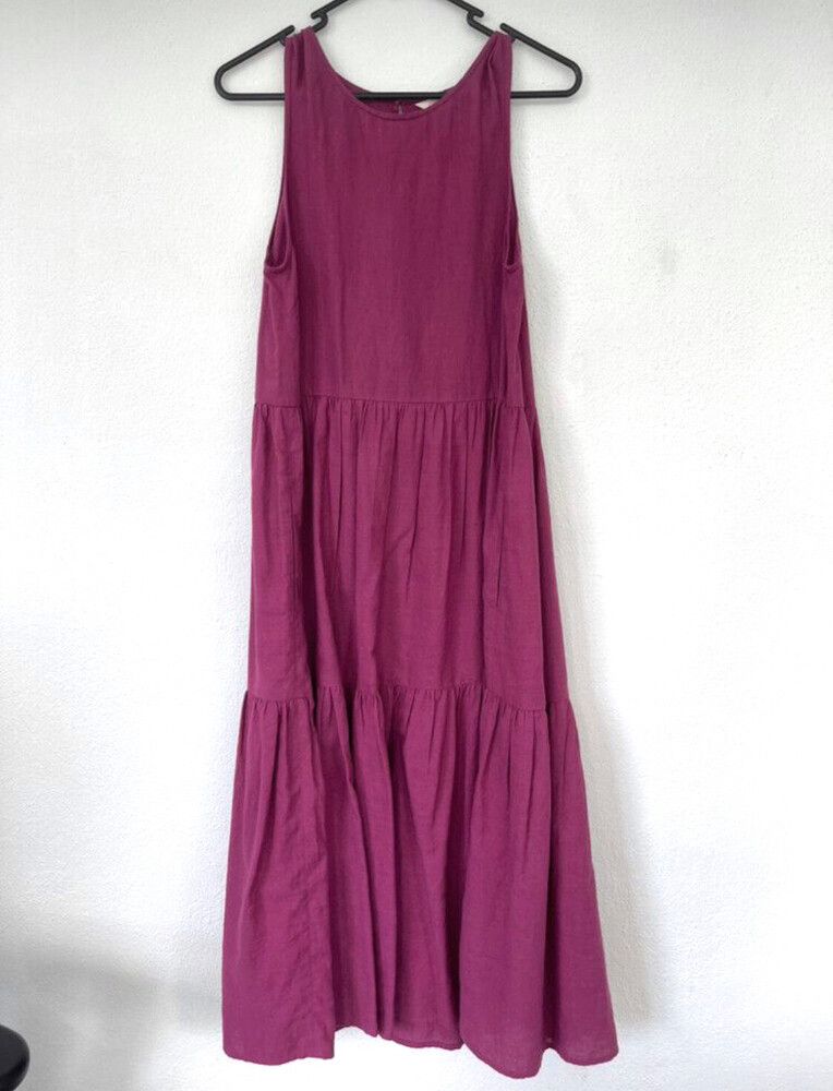 Gorman - Gorman Linen Tiered Emerald Dress Magenta Berry on Designer  Wardrobe