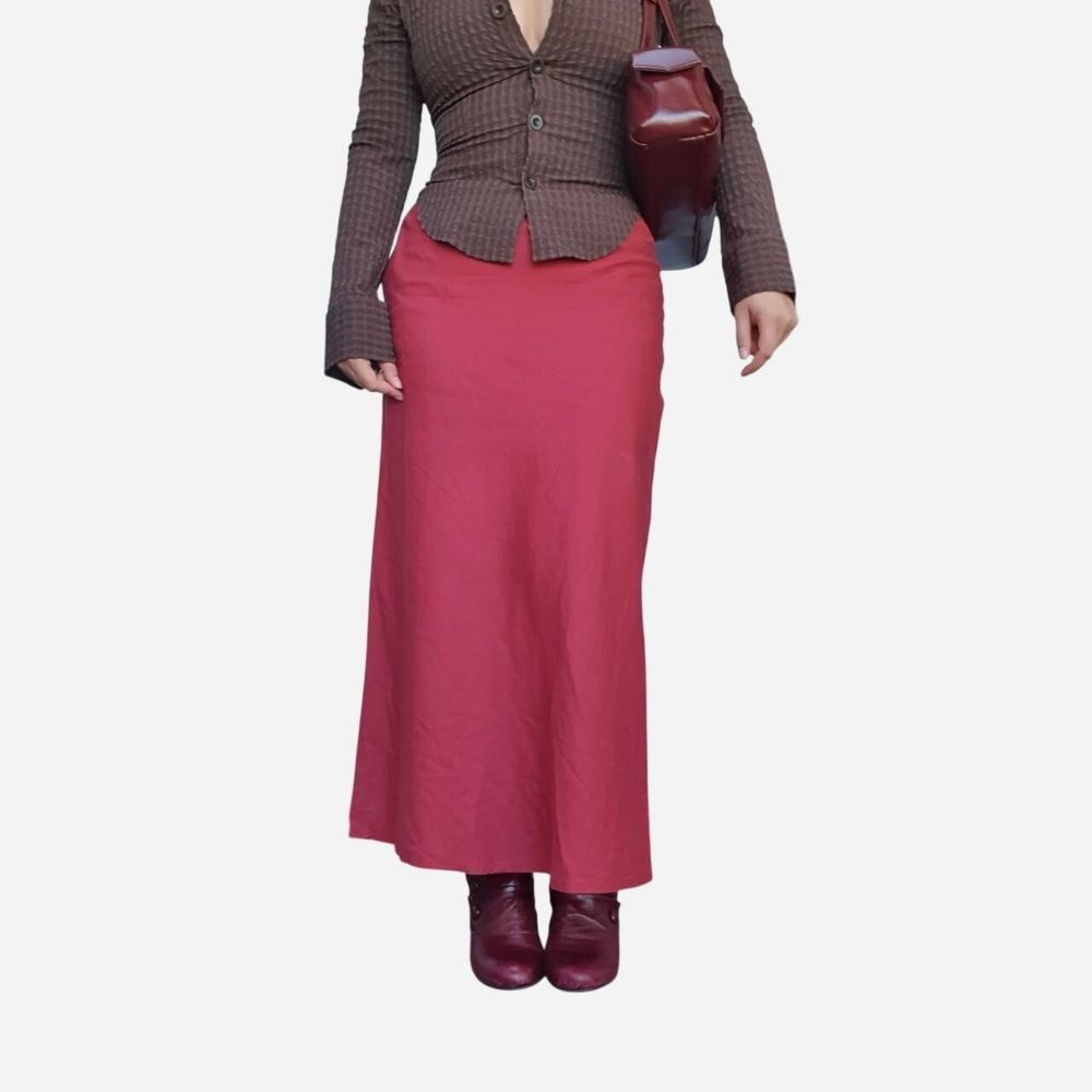 Zardi Red Maxi Skirt