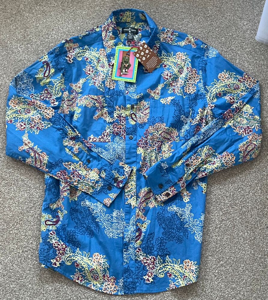 Houston White X Target Collab Blue Patterned Shirt