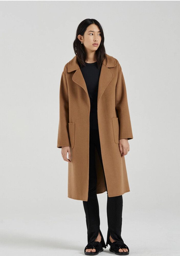 FRIENDS WITH FRANK Matilda Coat In Camel, Size Small BNWT