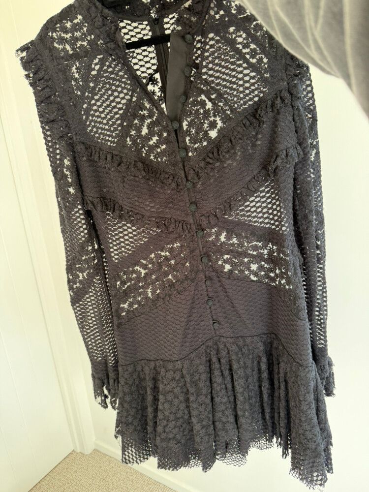 Ixiah Black Lace Dress