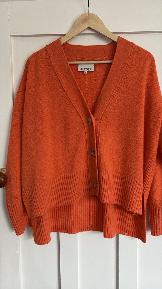 Aleger Orange Knit Cardigan