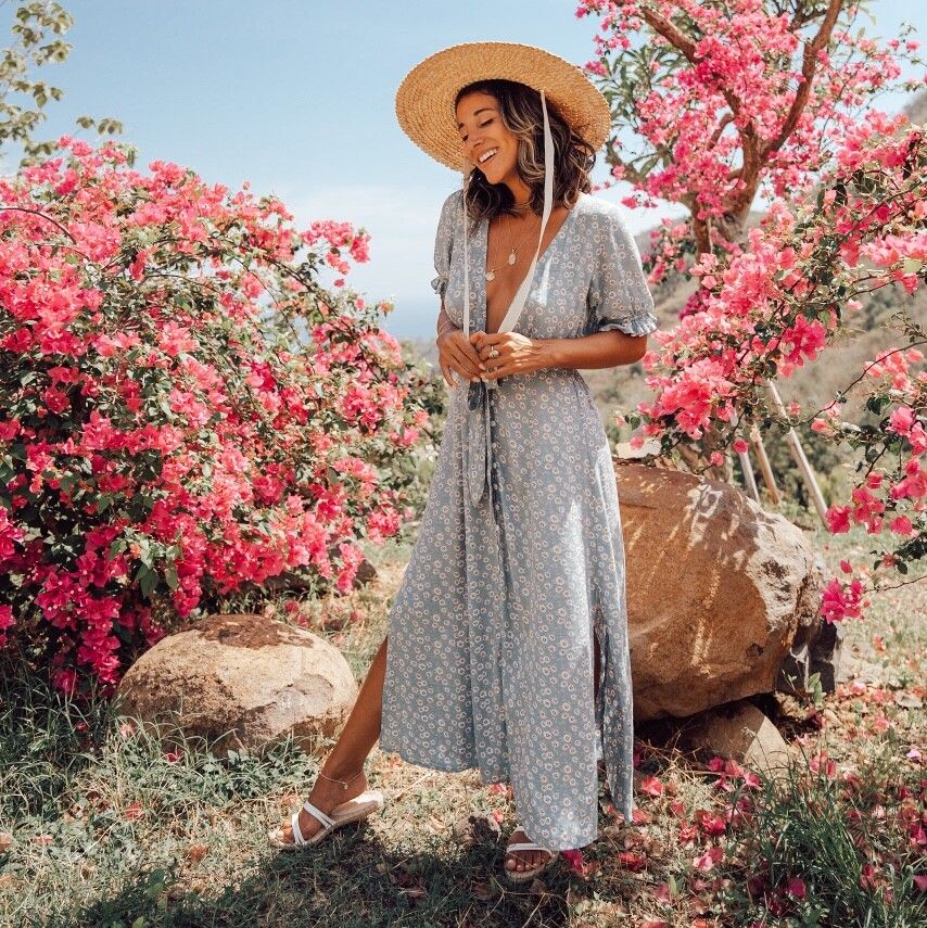KIVARI Ellery Floral Midi Dress