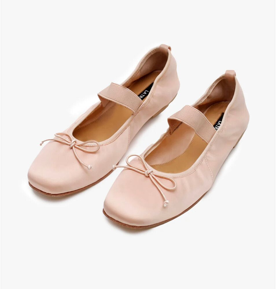 la tribe satin ballet flat