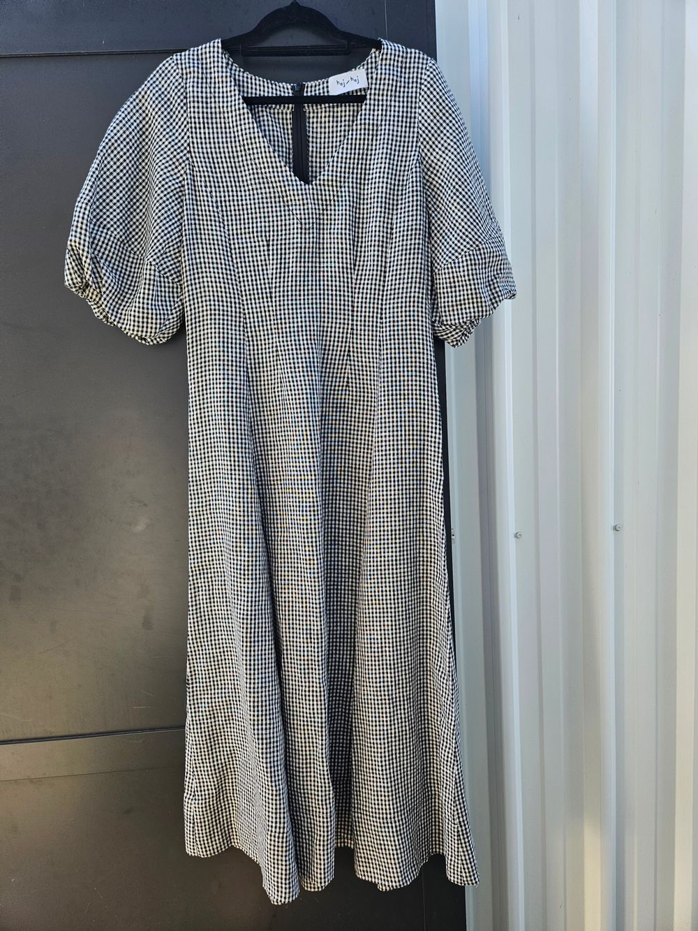 Hej Hej Black White Gingham Dress